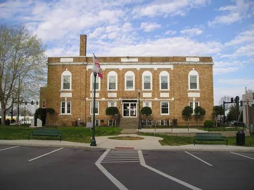 Historic civic building in Centerville, Hickman County, Tennessee